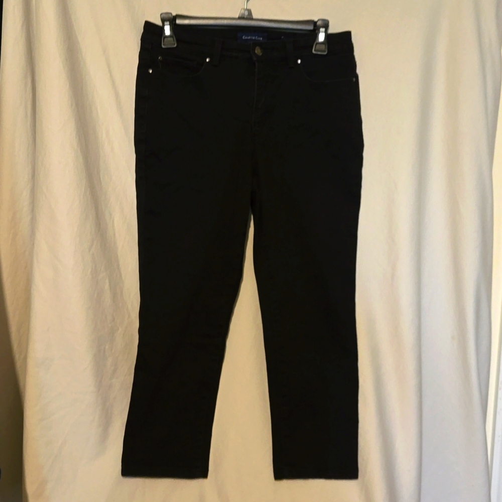 Charter Club Black slimming 5 pocket cotton capri pants